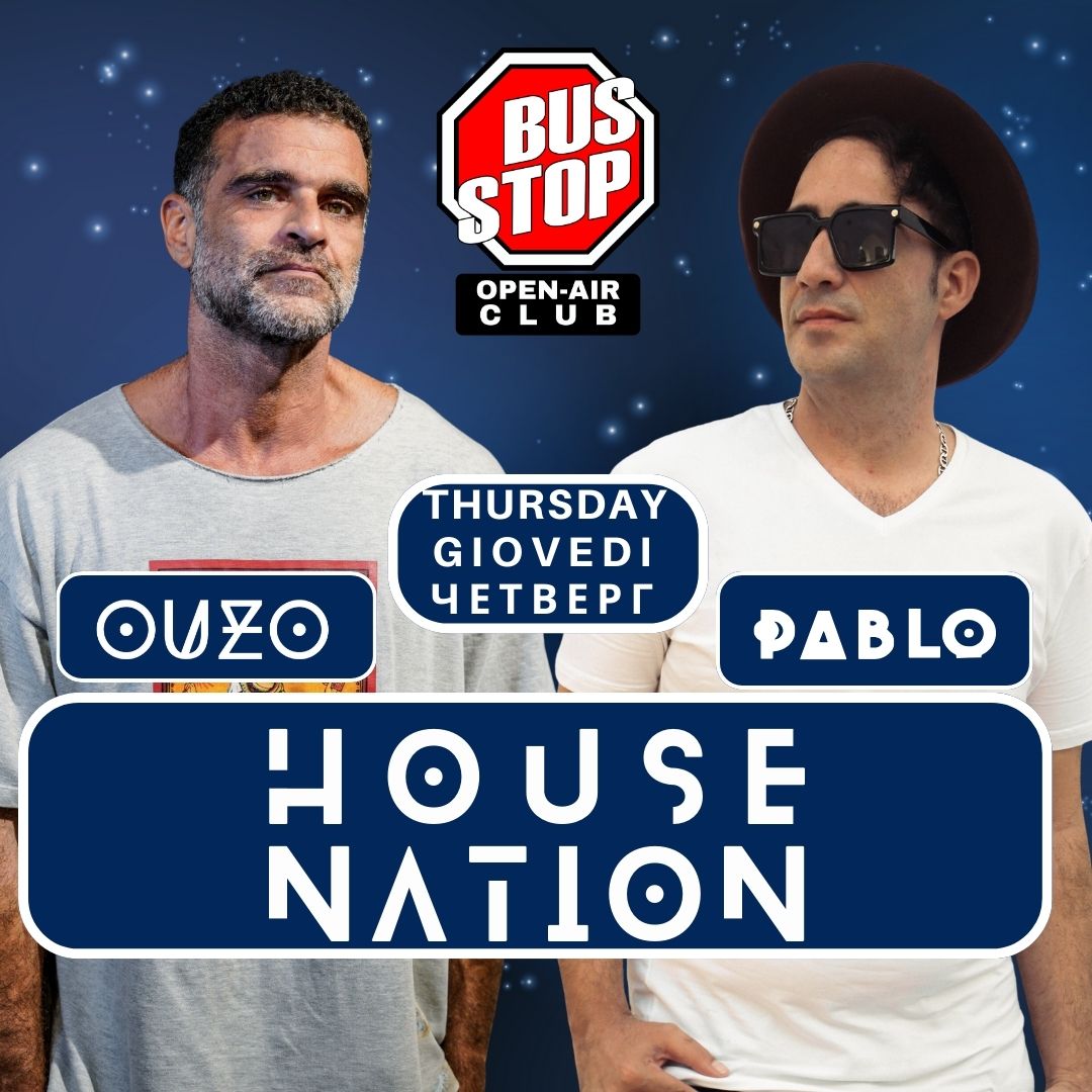 House Nation event artwork from Bus Stop Club Sharm