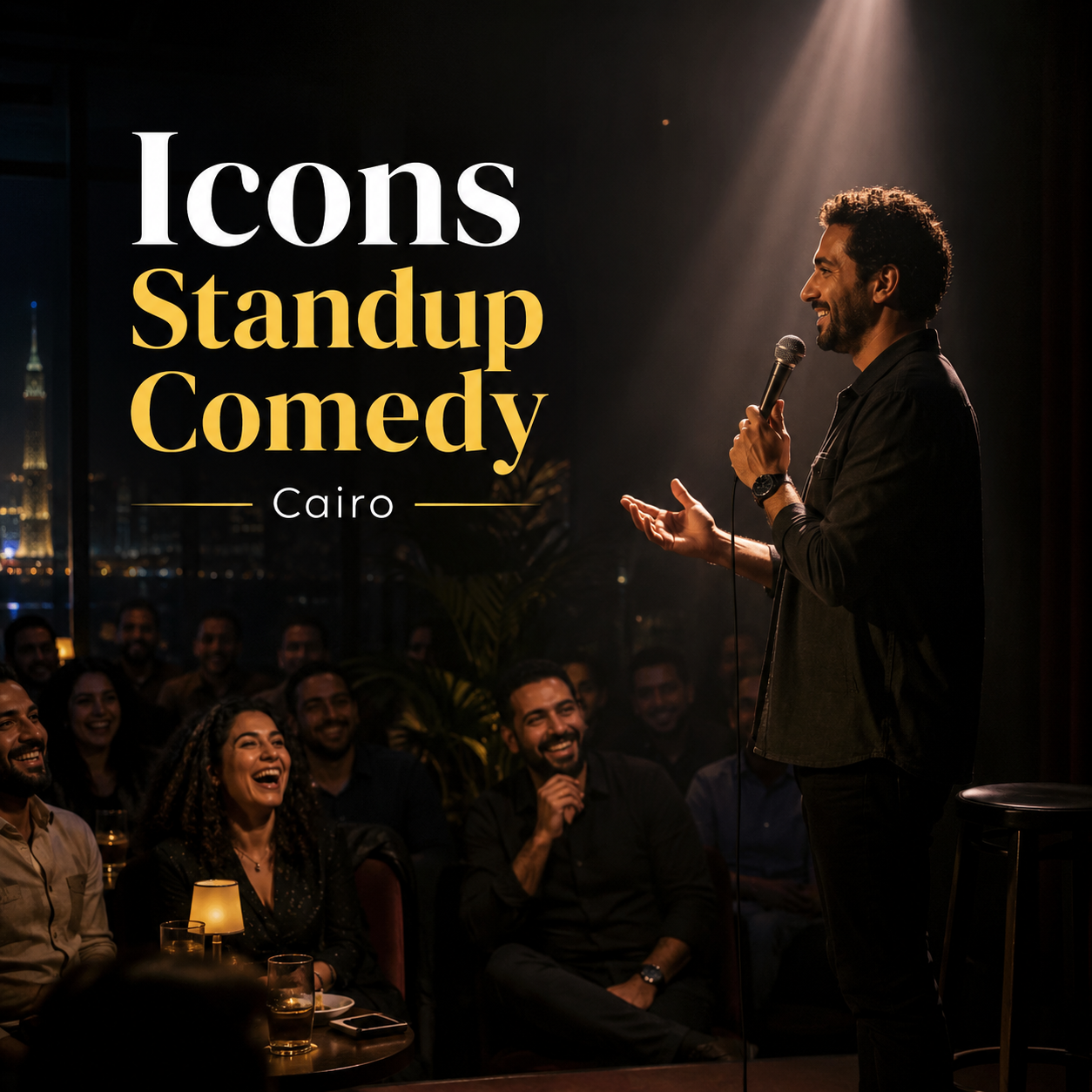 Mersavia illustrative visual for Icons Standup Comedy
