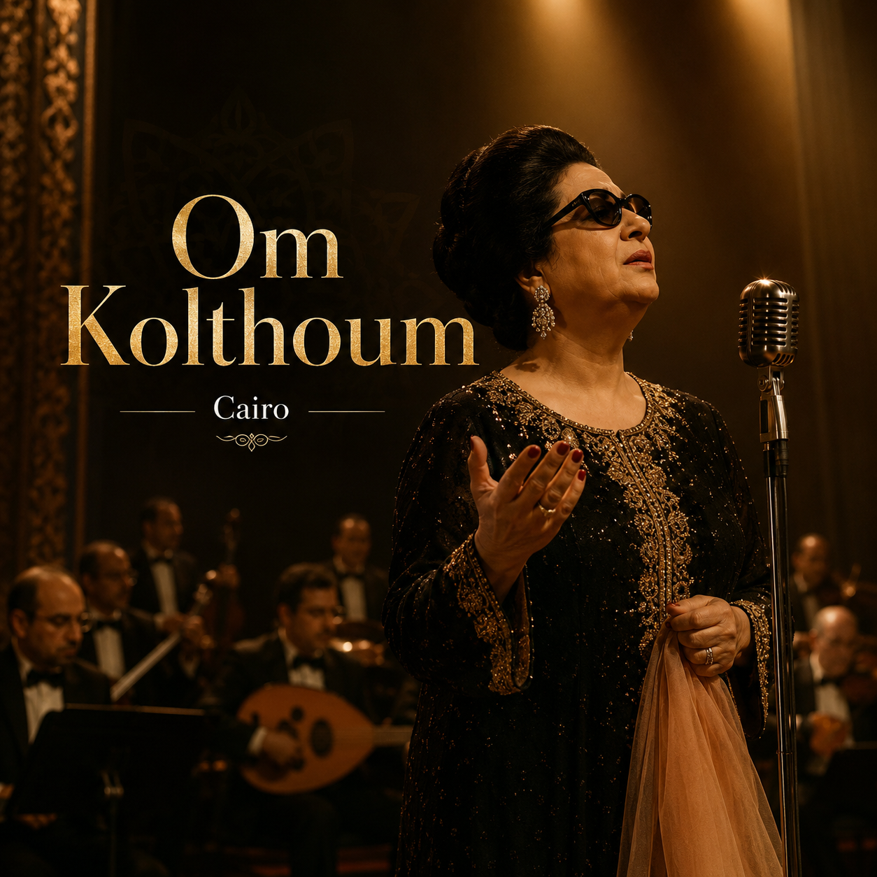 Mersavia illustrative visual for the Om Kolthoum cultural performance