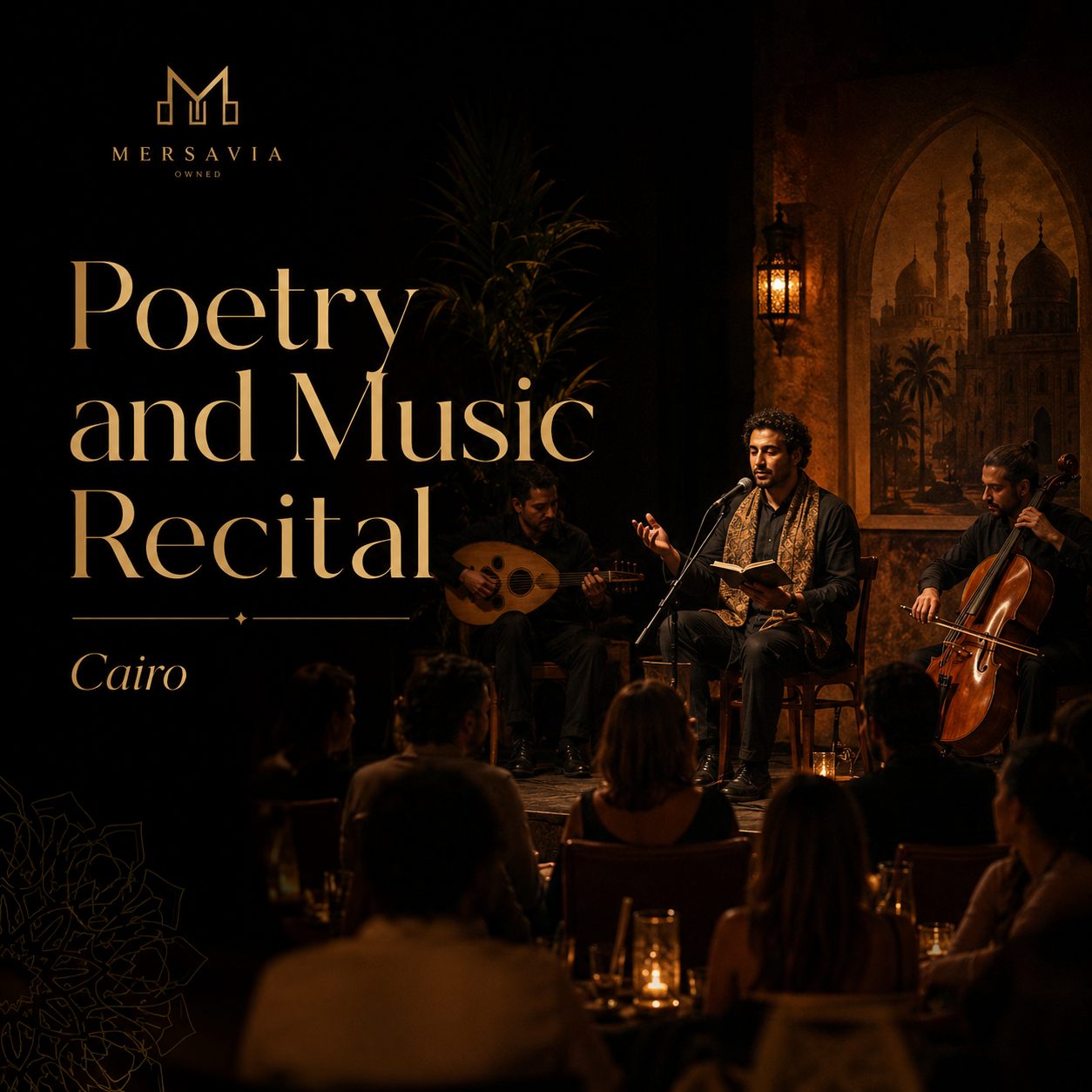 Mersavia illustrative visual for the Poetry and Music Recital