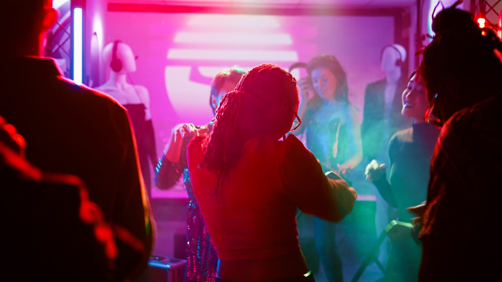 Neon DJ night and party atmosphere for Sharm El-Sheikh nightlife