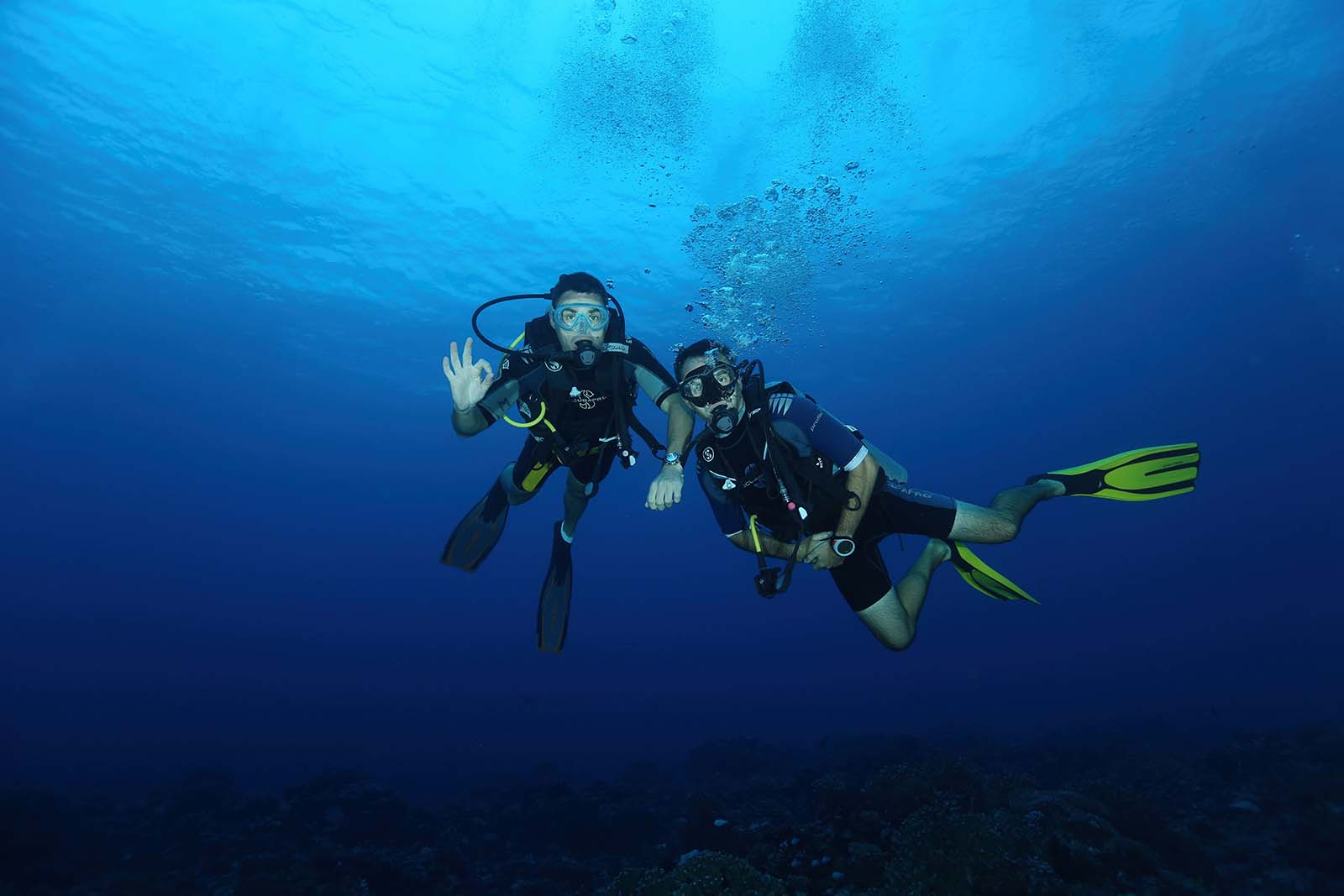 Divers preparing for a Red Sea dive from Hurghada